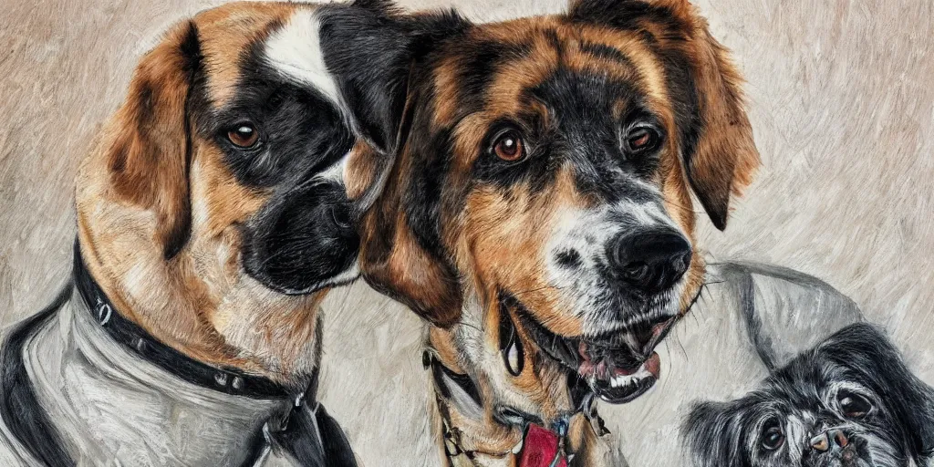 Prompt: detailed portrait of dogs's life perspective