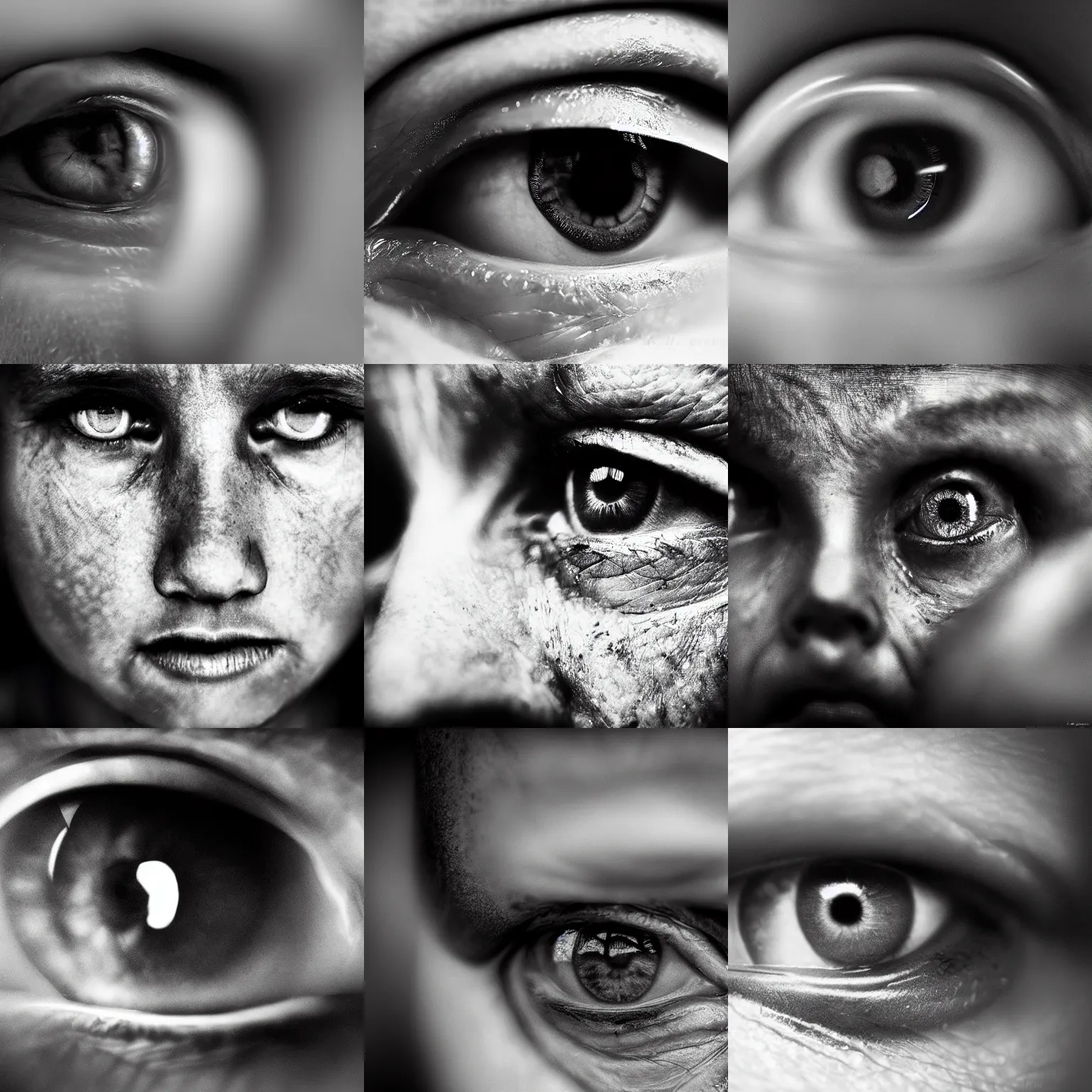 Prompt: IRIS ultra-macro human eye by Lee Jeffries, perfect lighting, extreme close-up, HDR