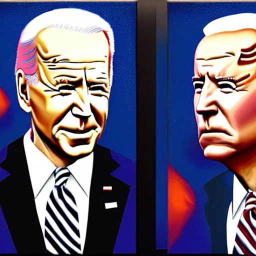 Image similar to Joe Biden confused, artwork by Ivan Seal, abstract, oil painting, 8k, high definition, highly detailed
