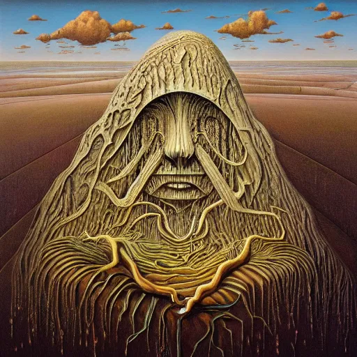 Image similar to her heart by jacek yerka, alex gray, zdzisław beksiński, dariusz zawadzki, jeffrey smith and h.r. giger, oil on canvas, 8k highly professionally detailed, trending on artstation