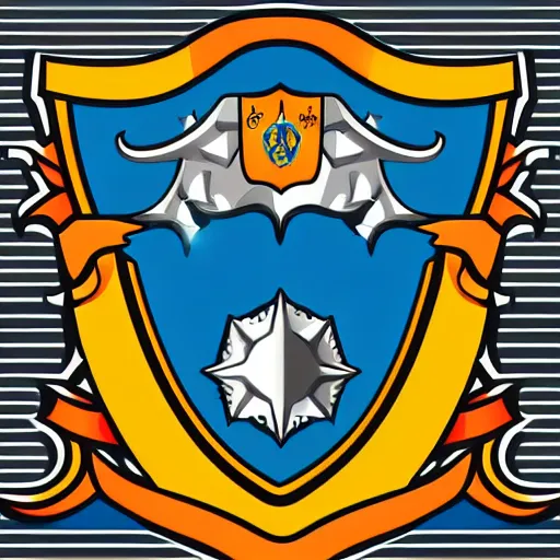 Image similar to coat of arms depicting silver wind, art by ori toor, sticker, colourful, illustration, highly detailed, simple, smooth and clean vector curves, no jagged lines, vector art, smooth