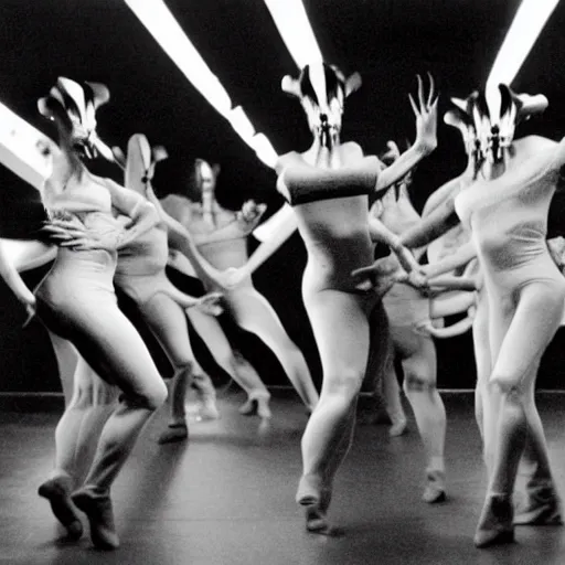 Prompt: xenomorph aliens ballet dancing elegantly in a dance studio. Giger. photo realistic 35mm 4k