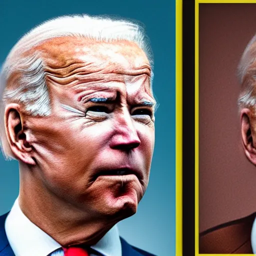 Image similar to the head of joe biden photoshopped onto a gorrilla's body, full - body shot