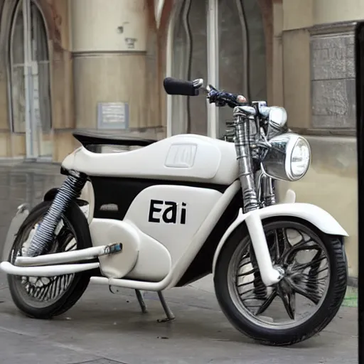 Image similar to fiat 5 0 0 motorcycle, a prototype demo at the hall of science