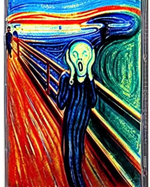 Prompt: 'Edvard Munch: The Scream' blu-ray DVD case still sealed in box, ebay listing