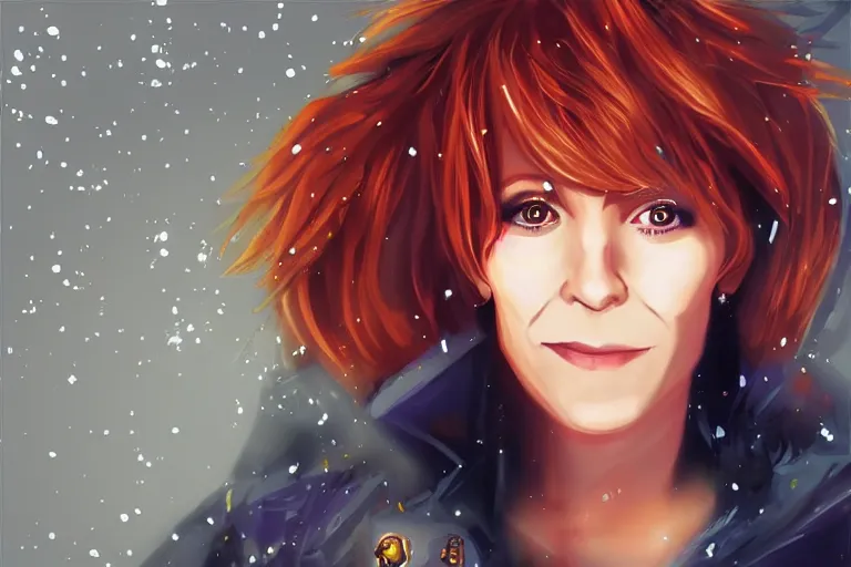 Prompt: “Mylene Farmer in Blizzard style, artstation, deviantart”