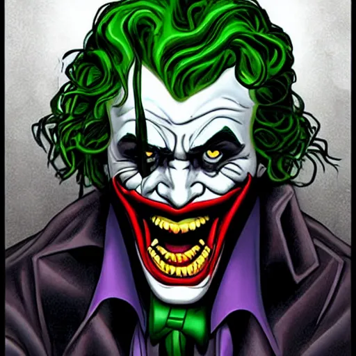 Image similar to the joker as medusa