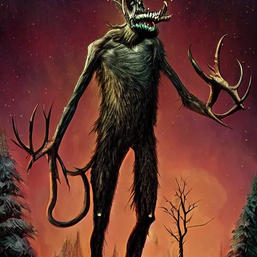 wendigo from outer space, Darrell K Sweet, artstation, | Stable ...