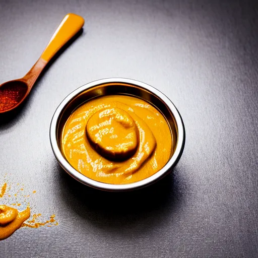 Image similar to Jar of Don Johnson's curry sauce, professional lighting, marketing photo advert, 8k