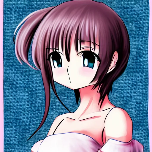 Image similar to cute anime girl, drawn by Michelangelo