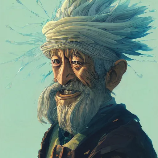 Prompt: a detailed portrait of an anime old wizard, by victo ngai and justin gerard, digital art, realistic painting, very detailed, sharp focus, fantasy, dnd, character design, trending on artstation