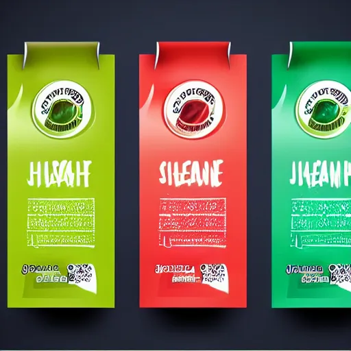 Prompt: banner template green color, high contrast, juice, coffee packaging label template