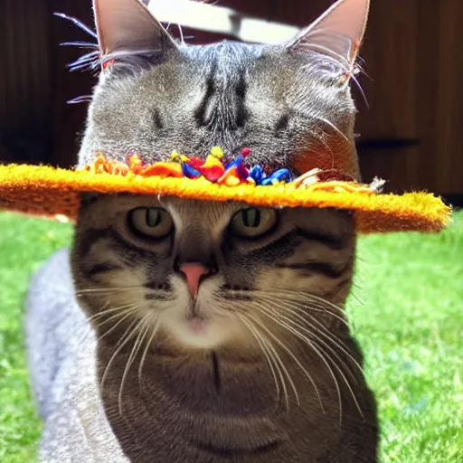 Prompt: cat in sombrero