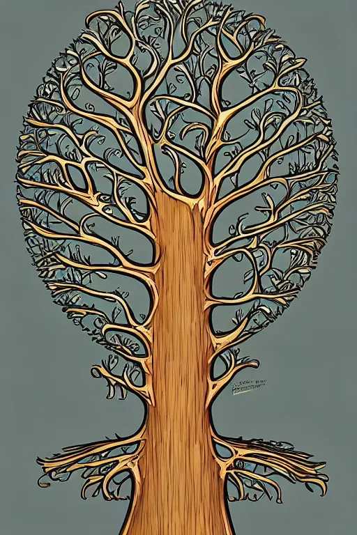 Prompt: a tree, art by hanna barbera, intricate, elegant, highly detailed, smooth, sharp focus, artstation