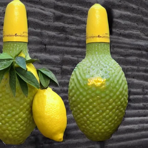 Prompt: lemon hand grenade