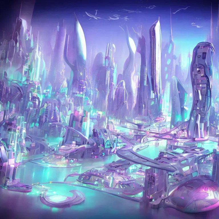 Prompt: futuristic city with dream like cute things, the future belongs to those who believe in the beauty of their dreams