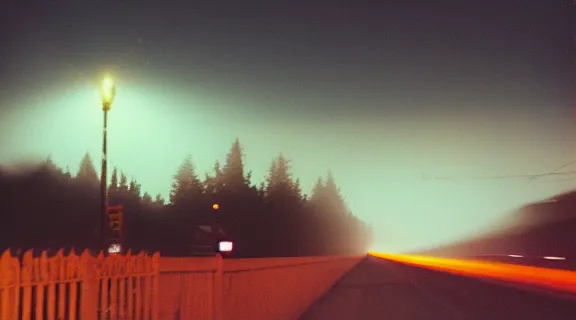 Prompt: kodak portra 4 0 0 photo of vagrant at night volumetric fog