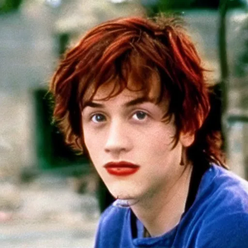 Prompt: manic pixie dream boy in 9 0 s movie