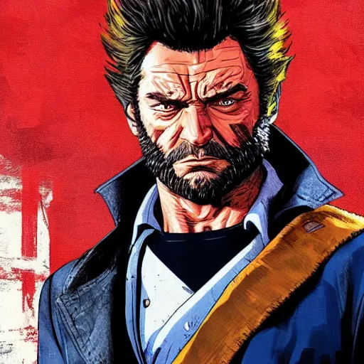 Image similar to Wolverine in red dead redemption 2 4k detail