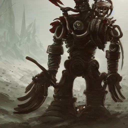 Image similar to pirate robot, sci fi concept art, d & d, concept art, illustration, highly detailed,