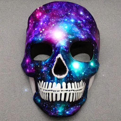 Prompt: galaxy skull gothic mask