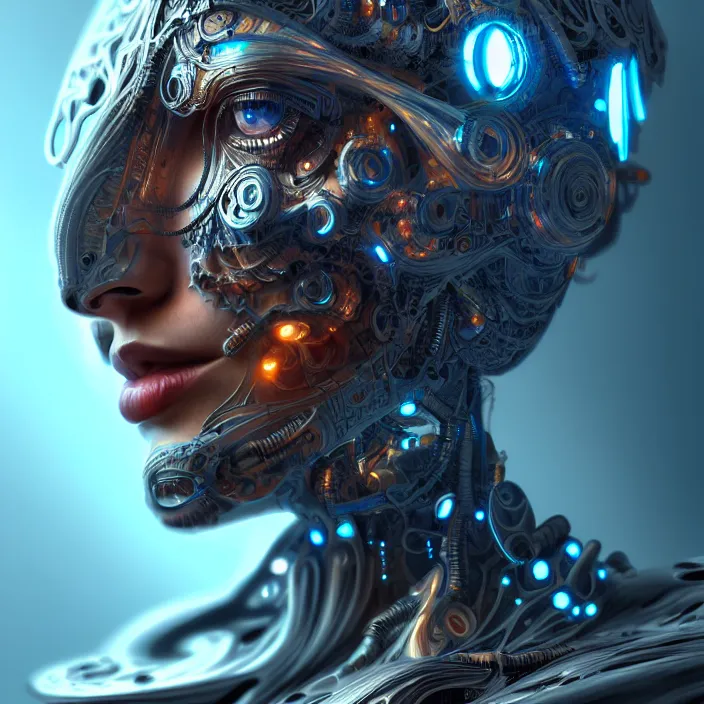 Image similar to organic cyborg, diffuse lighting, fantasy, intricate, highly detailed, lifelike, photorealistic, digital painting, artstation, illustration, concept art, smooth, sharp focus