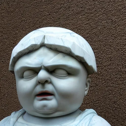 Image similar to epic greek marble statue of angry eric cartman