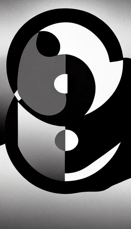 Image similar to Abstract representation of ying Yang concept, by Zack Snyder