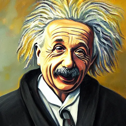 Image similar to einstein wearing a cool hoodie, talking in front of 1 0 0 0 people, detail oil painting