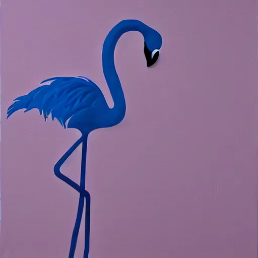 Prompt: blue flamingo