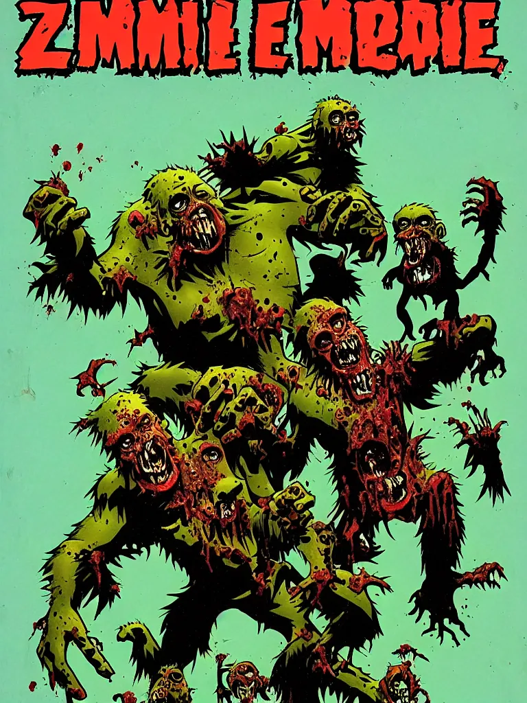 Image similar to zombie ape comic cover art by mike mignola,