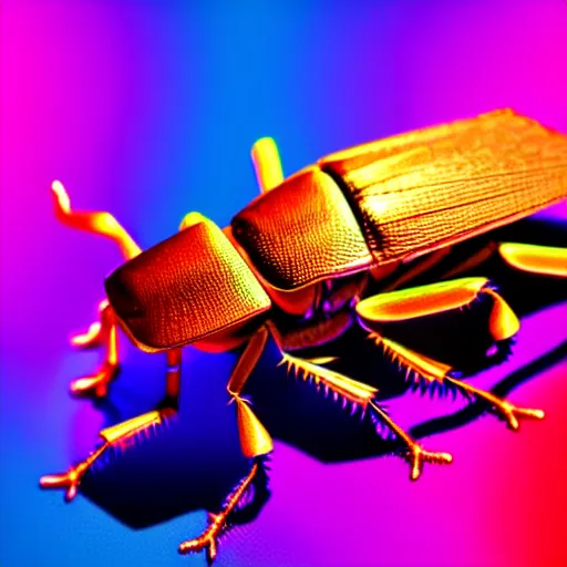 Prompt: technicolor cockroach at a rave, psychedelic light show, 4 k ultra detail