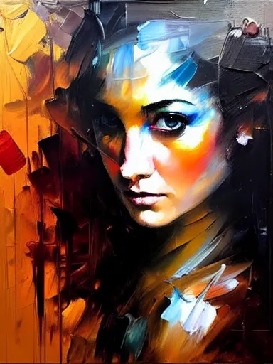Prompt: neo - baroque portrait of a woman painted by henry asencio, leonid afremov, casey baugh, sandra chevrier, peter coulson