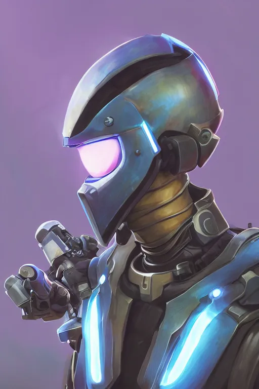 Image similar to epic mask helmet robot ninja portrait stylized as fornite style game design fanart by concept artist gervasio canda, behance hd by jesper ejsing, by rhads, makoto shinkai and lois van baarle, ilya kuvshinov, rossdraws global illumination radiating a glowing aura global illumination ray tracing hdr render in unreal engine 5