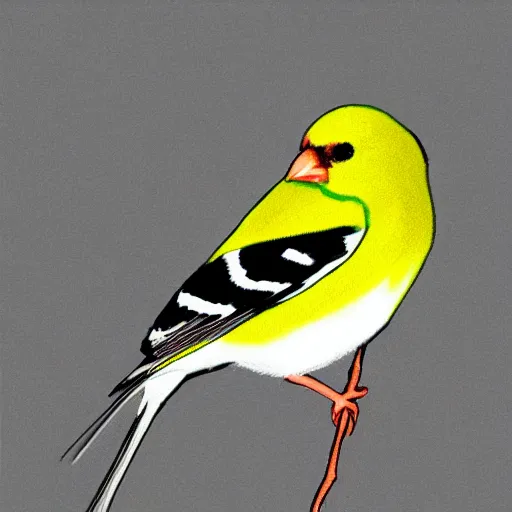 Image similar to draw an american goldfinch