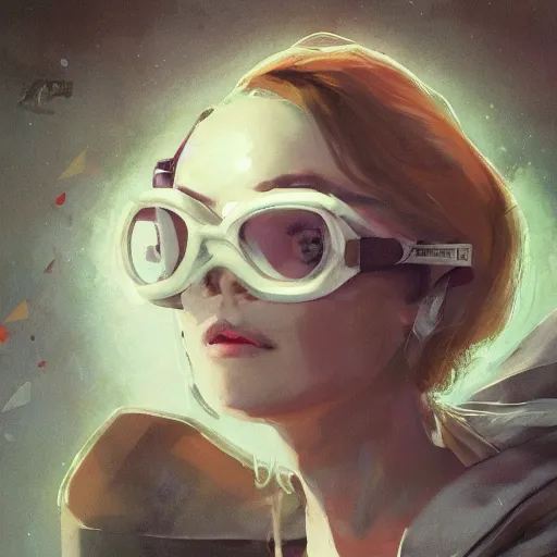 Prompt: Beautiful girl wearing goggles profile picture by Greg Rutkowski, asymmetrical, Organic Painting , Matte Painting, geometric shapes, hard edges, street art, trending on the artstation, realistic by Sachin Teng,