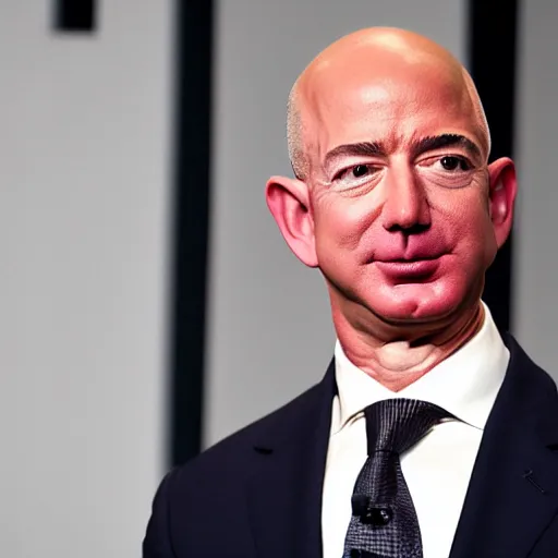 Prompt: jeff bezos with a nipple on the top of his head