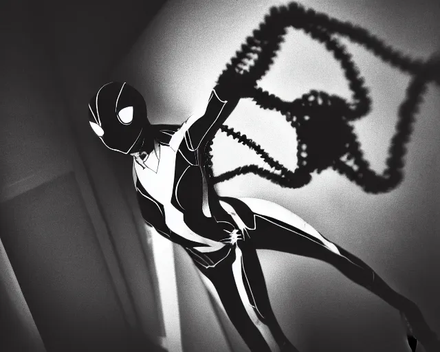 Image similar to iron spider suit, lomography lady grey