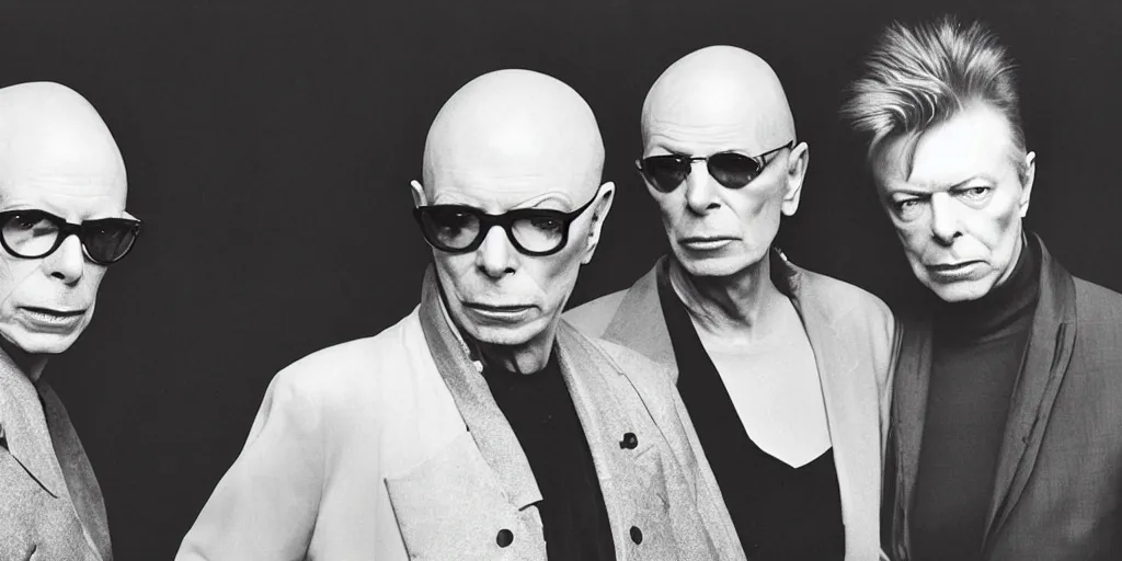 Prompt: david bowie with brian eno, 2 0 4 0 year
