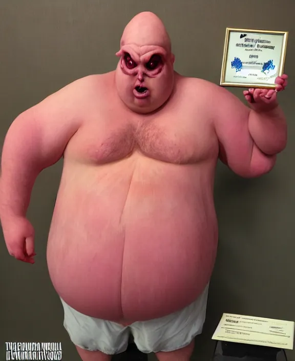 Image similar to obesity demon, award winning