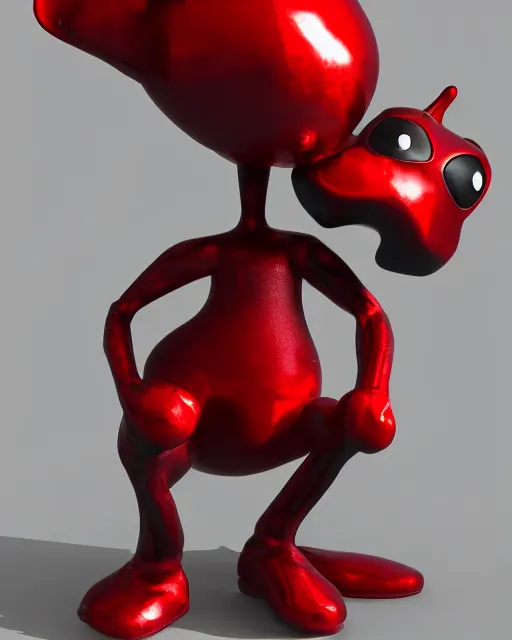 Image similar to a sculpture of cute wizard black red 3 d by jeff koons ray tracing, octane redner brilliantly coloured, trending on artstation, unreal engine, hdr, polished