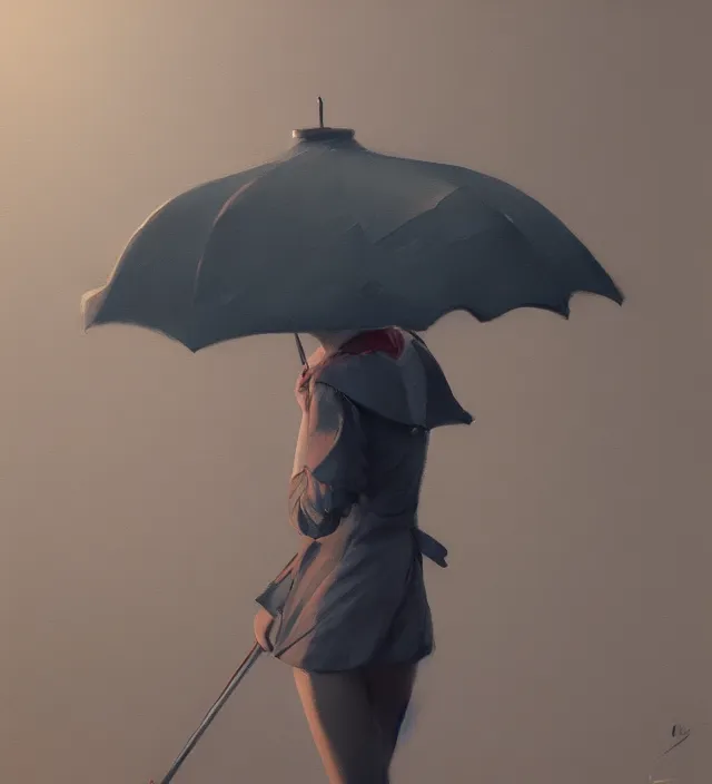 Prompt: lamp that is an umbrella, very detailed texture, realistic shaded lighting, art style by ilya kuvshinov, katsuhiro, artgerm, jeremy lipkin, michael garmash, nixeu, unreal engine 5, radiant light, intricate environment