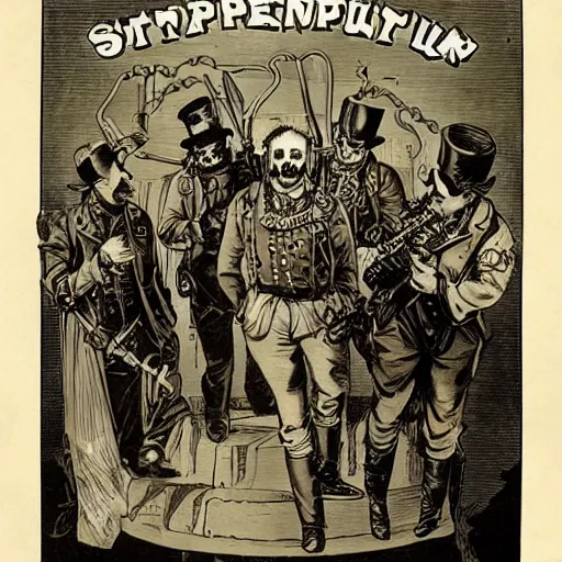 Image similar to Steampunk Ghostbusters, 1884,