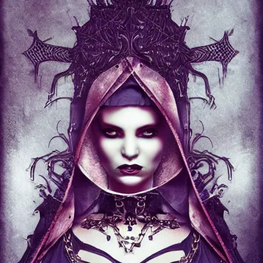 Prompt: disciples 2 style woman portrait dark gothic fantasy