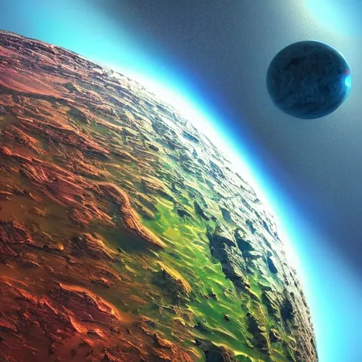 Prompt: a futuristic picture of terraformed mars in 2050