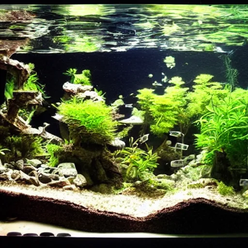 Image similar to habitat 67 inside of an aquascape