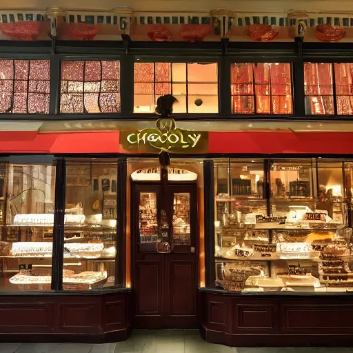 Prompt: harrys chocolate shop