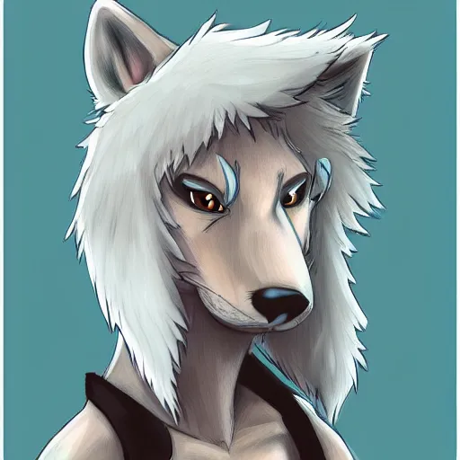 Image similar to an anthropomorphic wolf, fursona!!!! trending on furaffinity, by kawacy, trending on artstation, full body