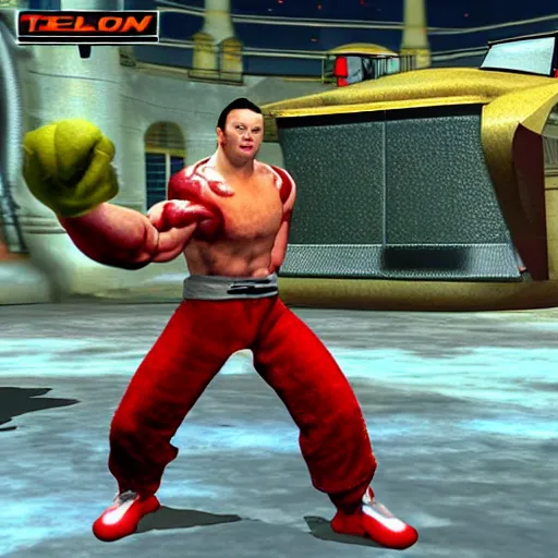 Image similar to elon mush as a playable character in tekken 3