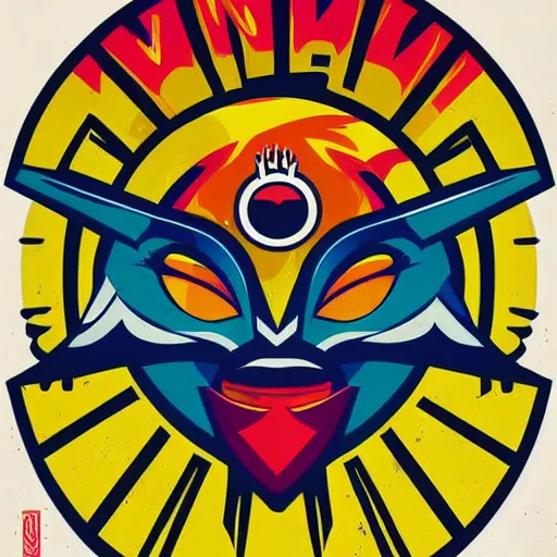 Prompt: Wombo logo by Tristan Eaton, geometric, trending dribble, behance